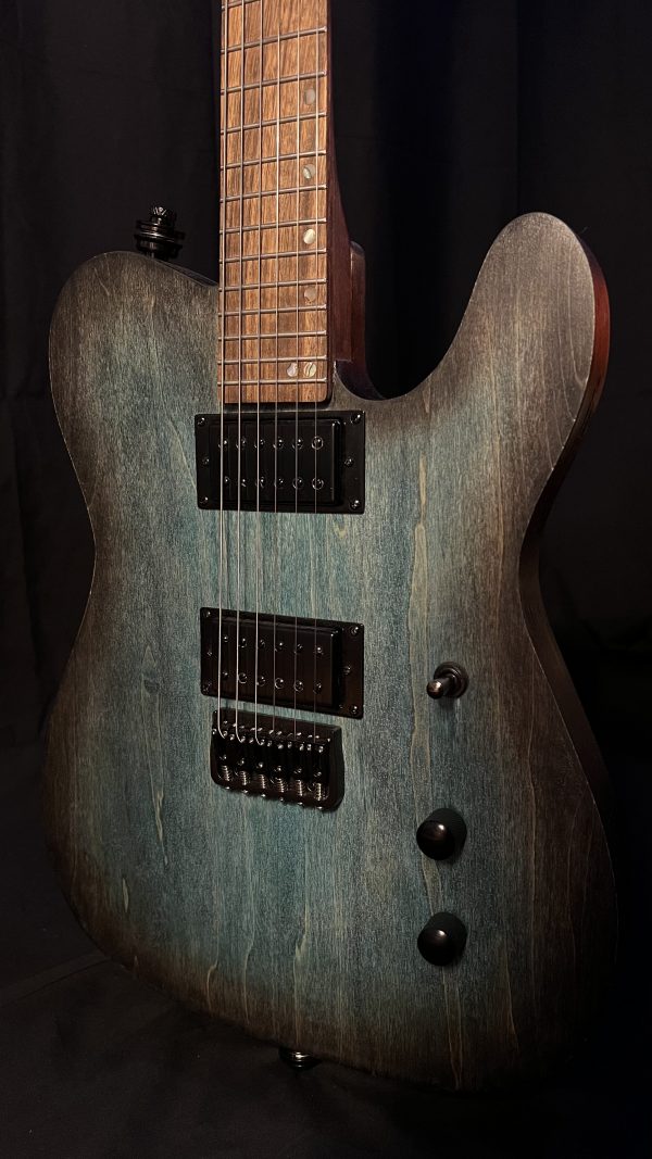 6 String T-Style Custom - Marbled Blue Burst