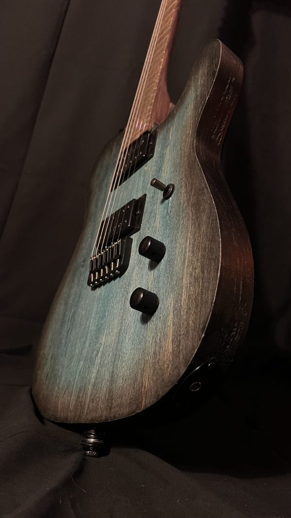 6 String T-Style Custom - Marbled Blue Burst - Image 2