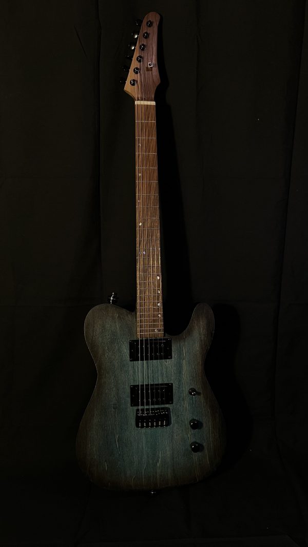 6 String T-Style Custom - Marbled Blue Burst - Image 10