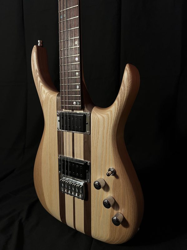 GB6T Electric Guitar - Walnut Maple Ash - Handmade - Satin - Image 7