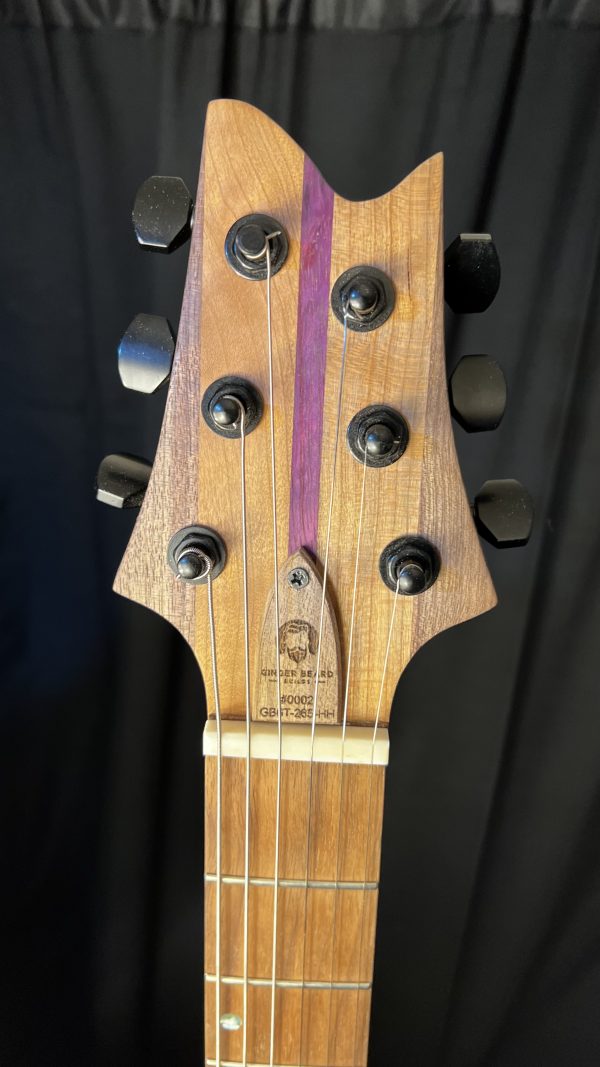 GB6T Electric Guitar - Walnut, Cherry, Purpleheart & Ash - Handmade - Satin - Image 10