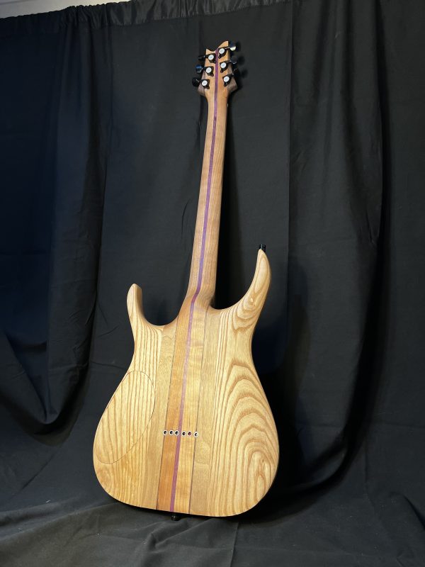 GB6T Electric Guitar - Walnut, Cherry, Purpleheart & Ash - Handmade - Satin - Image 3
