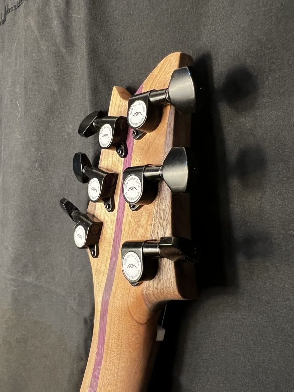 GB6T Electric Guitar - Walnut, Cherry, Purpleheart & Ash - Handmade - Satin - Image 4