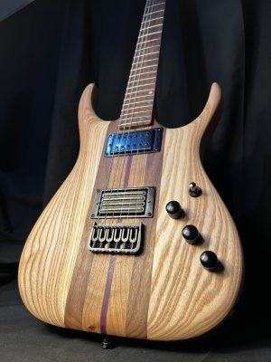 GB6T Electric Guitar - Walnut, Cherry, Purpleheart & Ash - Handmade - Satin