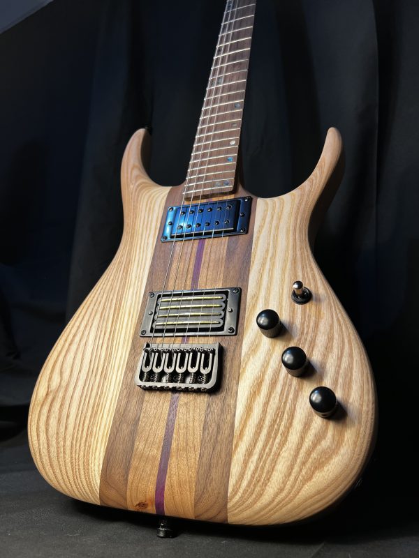 GB6T Electric Guitar - Walnut, Cherry, Purpleheart & Ash - Handmade - Satin